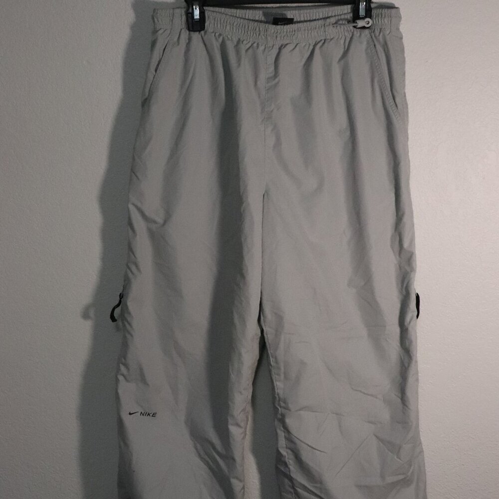 NIKE NYLON VINTAGE Y2K OVERSIZE BAGGY FIT PANTS SWEATPANTS Large